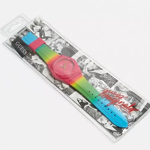 GUESS Casual Lifestyle Pink Rainbow Watch - Picture 3 of 9